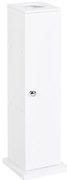 HOMCOM Armário de Casa de Banho Estreito com Orifício para Papel Higiénico e Prateleiras Estilo Moderno 19,5x19,5x65 cm Branco | Aosom Portugal