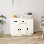 vidaXL Aparador 100x40x75 cm madeira de pinho maciça branco