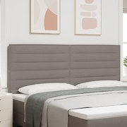 vidaXL Cabeceira Design Linhas Taupe 200 cm Tecido
