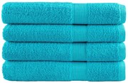 vidaXL Toalhas de sauna premium SOLUND 4pcs 80x200cm 600 gsm turquesa