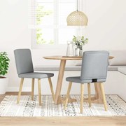vidaXL Cadeiras de jantar 2 pcs tecido cinzento-claro