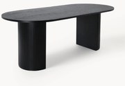 Mesa de jantar oval em madeira Bianca, 200 x 90 cm