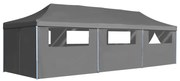 vidaXL Tenda para festas pop-up dobrável c/ 8 paredes 870x291x315 cm antracite