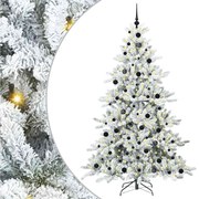 vidaXL Árvore de Natal Articulada Artificial Branco 210 cm PVC e Aço