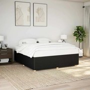 vidaXL Estrutura de cama sem colchão 180x200 cm tecido preto