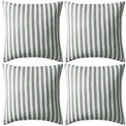 vidaXL Almofadas para exterior 4 pcs 45x45 cm riscas cinzentas