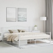 Estrutura de cama 180x200 cm metal branco