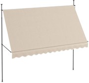 Outsunny Toldo Manual Retrátil com Manivela 350x120x210-300 cm com Altura Ajustável Impermeável para Jardim Varanda Cinza Escuro