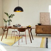 Candeeiro de Teto Sivani – Preto e Dourado – Diâmetro 40 cm, Altura 11