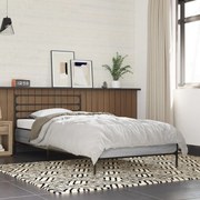 vidaXL Estrutura de cama derivados de madeira e metal cinzento sonoma