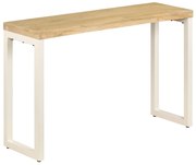 vidaXL Mesa consola 120x35x76 cm madeira de mangueira maciça e aço