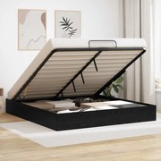 vidaXL Estrutura de Cama Ottoman Carvalho Preto 193 x 120 x 25 cm