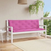 Almofadões p/ banco de jardim 2 pcs 150x50x7 cm tecido rosa