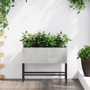 Horta Elevada vidaXL 60x26x45 cm Aço Inoxidável