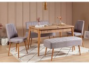 Conjunto de Mesa de Jantar Extensível &amp; Cadeiras Vina – Pinho Atlântic