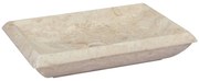 vidaXL Lavatório 50x35x10 cm mármore cor creme