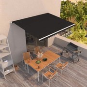 vidaXL Toldo retrátil manual 400x350 cm antracite