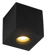 Foco de teto quadrado moderno preto - Capa