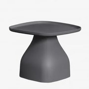 Mesa Auxiliar Para Jardim Quadrada 50x50 Cm Em Polipropileno Jubarri Cinza Grafito & ↑38 Cm - Sklum