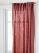 Cortinado translúcido, em gaze de algodão rosa