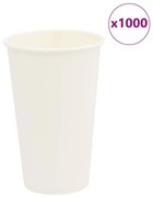 vidaXL Copos de café de papel 1000 pcs 16oz 400ml branco