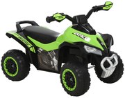 HOMCOM Quadriciclo Infantil para Crianças acima de 18 Meses com Função de Luzes e Música Desenho Inovador Suporta até 20kg 67,5x38x44cm Verde