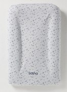 Capa para colchão de mudas, em algodão cinzento claro mesclado