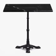 Mesa De Bar Em Mármore Roma Mármore Preto & Quadrado & Preto - Sklum