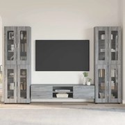 vidaXL Conjunto de móvel de TV FLORIN Cinza Sonoma Madeira processada