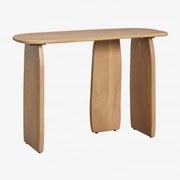 Consola De Entrada 110x45 Cm Em Madeira De Manga Agathe Madeira Natural - Sklum