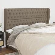 vidaXL Cabeceira cama abas tecido 183x23x118/128 cm cinza-acastanhado