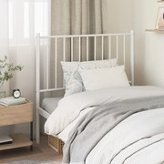 vidaXL Cabeceira de cama 90 cm metal branco
