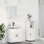 vidaXL Conjunto de Móveis para Banheiro 3 pcs Branco Brilhante