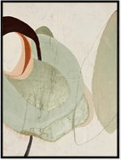 Tela emoldurada pintada à mão Moon Rock