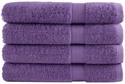 vidaXL Toalhas premium SOLUND 4 pcs 100x200 cm 600 gsm roxo