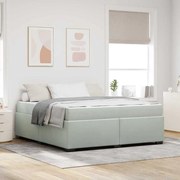 vidaXL Estrutura de cama com colchão Cinzento-claro 180 x 200 cm