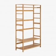 Armário Aberto De Madeira De Bambu Krauford Madeira Natural - Sklum