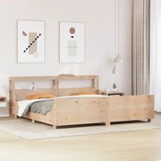 vidaXL Cama sem colchão 200x200 cm madeira de pinho maciça