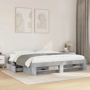 vidaXL Estrutura cama s/ colchão 180x200cm cinza cimento