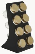Suporte para especiarias com frascos de especiarias Master Class, conjunto de 9