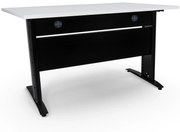 Secretária de Escritório 1600x800x750mm Soho - Preto / Branco