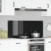 Bancada de Cozinha vidaXL Preta 120x50x0.6 cm em Vidro Temperado