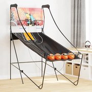 vidaXL Máquina de fliperama de basquetebol c/ 4 bolas para 2 jogadores