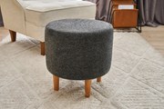 Pouffe Findik Gabbana – Cinzento – 40x42x40 cm