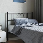 vidaXL Cabeceira de cama 90 cm metal preto