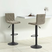 vidaXL Bancos de bar 2 pcs veludo cinzento-claro