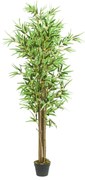 vidaXL Árvore de bambu artificial 1288 folhas 180 cm verde