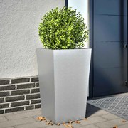vidaXL Vaso/floreira de jardim 45x45x75 cm aço galvanizado