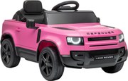 AIYAPLAY Carro Elétrico SUV para Crianças Land Rover Defender 12 V com Comando à Distância Suspensão e Arranque Suave Rosa | Aosom Portugal