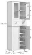 Armário Moderno – Modelo Oslo – 61x35x168 – Armazenamento Vertical – B